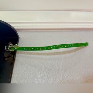 Green Crystal Studded Dog Collar
SZ 14